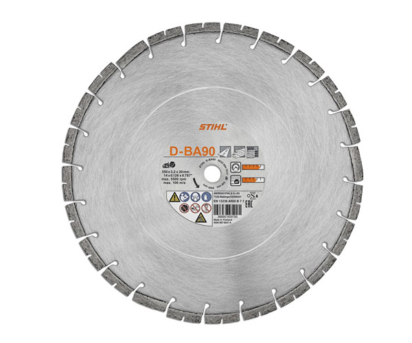 D-BA90 Heavy Duty Diamond Cutting Wheels for Ashphalt, Brick & Concrete