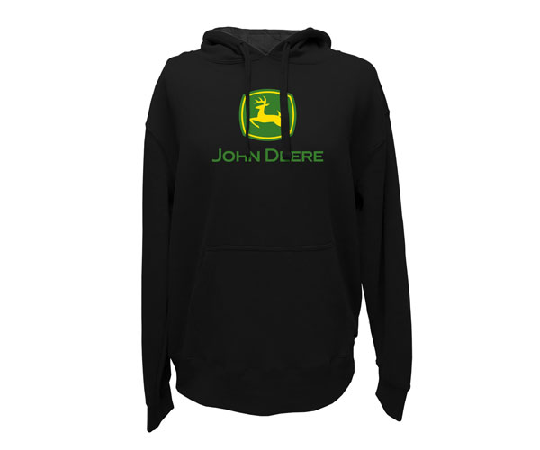 John Deere Black Hooded Sweatshirt - Adults