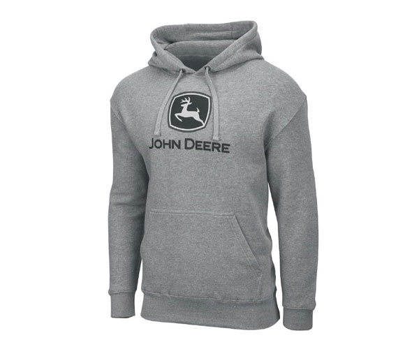 John Deere Grey Hooded Sweatshirt - Adults
