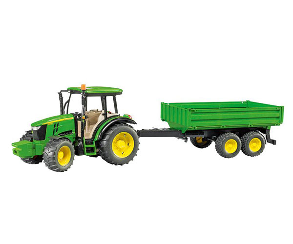 John Deere 5115M Tractor with Tipping Trailer - Bruder 1:16 Scale