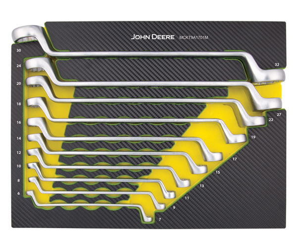 John Deere 75° Offset Ring Wrench Set - 10 PC