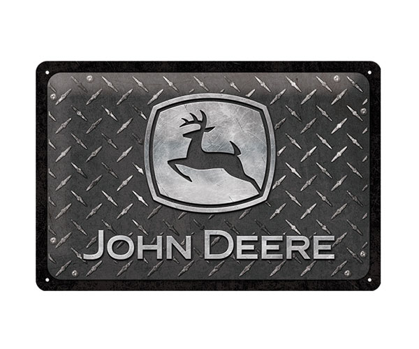 John Deere Tin Sign "Diamond Plate"