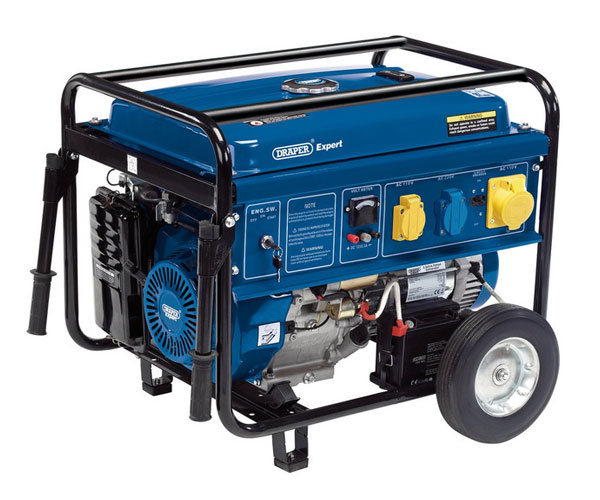 Draper Expert 5000W Petrol Generator with Wheels