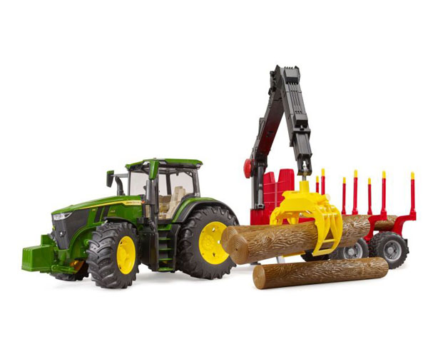 John Deere 7R 350 with Forestry Trailer - Bruder 1:16 Scale