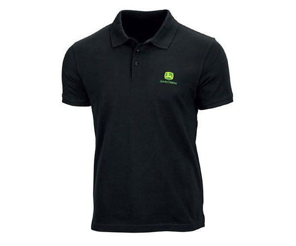 John Deere Black Polo Shirt - Adult