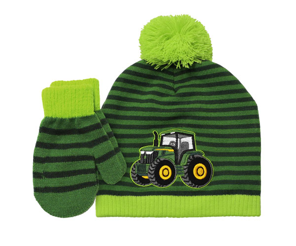 John Deere Kids Beanie Hat & Mittens Set