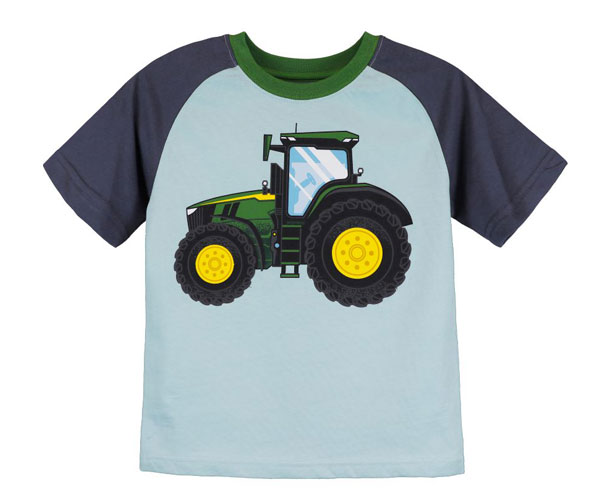 John Deere Tractor T-Shirt - Childs Blue (5-7 Yrs)