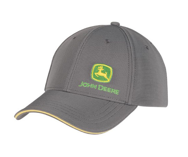 John Deere Embroidered Grey Cap - Adults