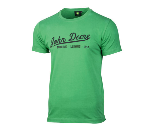 John Deere 'Signature' Green T-Shirt - Adults