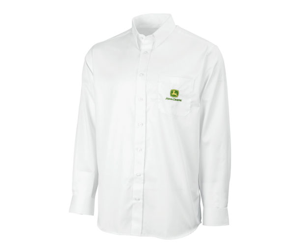 John Deere White Business Shirt - Adults