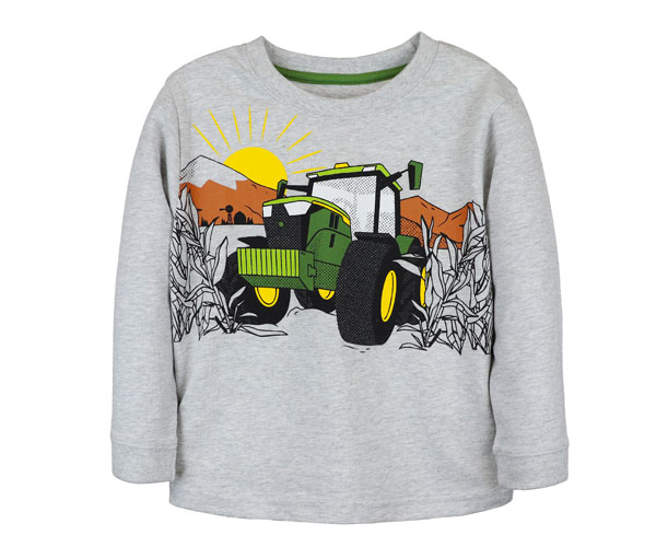 John Deere Rugged Tractor Long-Sleeve T-Shirt - Childs (2-4 Yrs)
