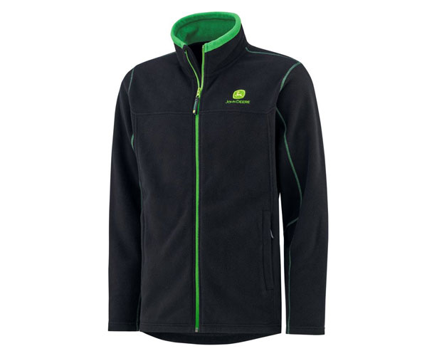 John Deere Field Fleece Jacket Black/Green - Adults