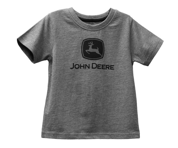 John Deere Grey Logo T-Shirt - Childs (2-16 Yrs)